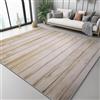Generic Tappeto Salotto Grandi Moderno Semplice Texture Legno Tema per Cucina Camera da Letto, Lavabile in Lavatrice Cashmere Superfine Tappeto con Supporto Antiscivolo in TPR 120 x 180 cm, Cachi