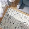 Astra tappeto di design di alta qualità Antea - tappeto moderno a pelo corto - tappeto per interni dal design vintage - (80x150cm, fiori blu)