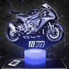 Lampephoto.fr - Lampada 3D Moto R1, Luce Notturna Tattile Moto R1, Illusione 3D Led, Idea Regalo di Natale per Ragazzi e Ragazze Lampada da Notte per Bambini o Adulti, Regalo, Gadget TOP