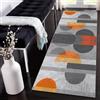 Siunwdiy Tappeto Lungo Antiscivolo per Corridoio e Cucina,Patchwork Moderno Grigio Arancione,Lavabile,60x300cm,Tappeto Passatoia per Ingresso e Soggiorno Camera da letto