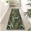 Siunwdiy Tappeto da Cucina verde,2.2 metri Moderno Passatoia Cucina Antiscivolo Lavabile,Tappeto Cucina Antiscivolo foglia Tappeto Corridoio Per Cucina,Camera Da Letto,Soggiorno,40X220CM