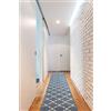rugsx Passatoia antiscivolo TRELLIS - runner, corridoio, camera da letto, soggiorno, al metro, grigio 80x340 cm