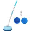 ZVD Lucidatrice Elettrica per Pavimenti, Lavapavimenti, Lavapavimenti a Secco e Bagnato, Lucidatrice Pavimenti, Ricaricabile, per Finestre, Soffitti, Auto, Appendere Quadri, Bag, Blu (Blu)