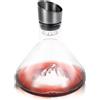 Gatphy Caraffa per vino 2 in 1 con 1500 ml integrata, decanter rosso, cascata per vino rosso con base iceberg per banchetti di nozze (iceberg)