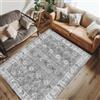 Generico Tappeti Salotto, Soggiorno, Camera da Letto, Sala da pranzo, Cucina, Cameretta Studio,Stampe moderne con motivi orientali vintage e colori neutri, grigio, 120 x 180 cm