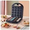 Generico Macchina per Ciambelle Antiaderente, 16 Ciambelle in 5 Minuti, 850W, Sicura e Facile da Pulire e da Usare, Regalo Perfetto, Ideale per Casa, Pasticceria, Feste, Tè - Piastra per Donuts, Donut Maker