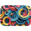 Generico Modello di arte colorata 148 Tappeto da Bagno in Memory Foam Assorbente e Antiscivolo, Design Moderni, Microfibra Morbida e Lavabile, Asciugatura Rapida, Ultra Confortevole - S
