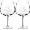 Wanapix | Set 2 Bicchiere da Gin Tonic Personalizzato | Calice da Cocktail | Inciso al Laser | Calice da Gin Bicchiere Ballon Acqua | 70 cl | Regalo originale | Hands