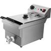 YNAADYH Friggitrice con grasso, friggitrice ad olio, dissipatore di calore per alimenti con cestello per frittura 60-200 °C (A4 10,0 L 3 kW)
