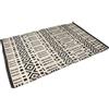 Amicasa Cosmoline - Tappeto ETNICO 50x80 cm Nero e Bianco - 100% Cotone con Fondo Antiscivolo - Tappeto Lavabile per Bagno, Cucina, Ingresso e Tutti gli Ambienti di Casa