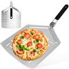 XRPRPX Pala per Pizza in Alluminio Forata 13 Pollici Corta con Manico in Plastica - Rettangolare per Preparare Pizza, Pane e Frittelle 62.5*33cm