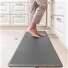 IlGruppone Tappeto Cucina Passatoia Rialzata Lavabile Spessa Antiscivolo Impermeabile Anti Fatica Rimbalzabile Soggiorno Ingresso Ufficio Aderente Antiscivolo Protettivo (Grigio, 44x150 cm)