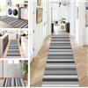 ZUZEKU Tappeto passatoia da cucina, lavabile, antiscivolo, 60 x 200 cm, grigio lungo, per corridoio, soggiorno, camera da letto, venduto al metro, personalizzabile