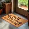 Brubaker Zerbino per Esterni e Interni - Cats Welcome People Tolerated - 45 x 75 cm - Tappeto in 100% Fibra di Cocco, Antisporco e Antisdrucciolo - Impermeabile - Stuoia per Proprietari di Gatti