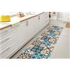 GLHOME Idee per la casa GL Home Tappeto Cucina Antiscivolo Made in Italy Passatoia Antimacchia Multiuso Corridoio Soggiorno Lavabile in Lavatrice - Mattonella Multicolor - 50x250 cm