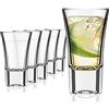 Sahm Bicchierini liquore da shot - Set bicchieri da grappa da 57 ml - Bicchieri amaro trasparenti - 6 bicchieri grappa lavabili in lavastoviglie