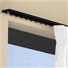 Generic Binario Tenda Soffitto 100 200 270 300 400 500 600cm Binario Per Tende Arricciate Alluminio 1 Vie Kit Binario A Soffitto Silenzioso Binario Tenda Soffitto Divisorio Con Scorrevoli(Black,4m/13.1ft)