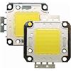 EXMOCIS 2pcs LED COB chip chip quadrato perline 10W 20W 30W 50W 70W 100W alta luminosità intelligente IC DC 12V 36V Faretti a LED integrati con autista-100W (30-36V)_BIANCA