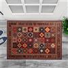 Generic Tappeto per soggiorno, 90 x 150 cm, lavabile in lavatrice, morbido, a pelo corto, per camera da letto e sala da pranzo, stile vintage, orientale, geometrico, patchwork multicolore rosso