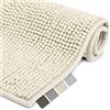 Beautissu Tappeto Bagno Assorbente Doccia 70x100 cm in Pelo Alto Beige - Tappetino Tappeti Bagno Moderni in Microfibra Antiscivolo BeauMare WR