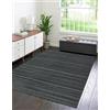 IlGruppone Tappeto Arredo In Vero Bamboo Naturale Grande a Listelli Bordato Bambù Soggiorno Cucina Salotto Listello Legno - Grigio2-140x200cm