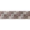 PARAMAISON Tappeto Cucina Antiscivolo Maiolica, Passatoia Lavabile Antimacchia Multiuso| 50x350cm Marrone