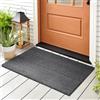 Floordirekt Zerbino in cocco per interni ed esterni, antiscivolo, per porta di casa, corridoio, giardino, terrazza, grigio, 80 x 100 cm | 17 mm