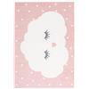 RugVista Sweet dreams, Tappeto per bambini, Moderni, 100 x 160 cm, Rettangolare, Pelo corto, Cameretta, Lavabile in lavatrice, Senza sostanze chimiche pericolose, Rosa