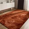 benuta Basic Tappeto salotto Furry - Arancione 160x230 cm - Soffice salotto - Retro antiscivolo - Lavabile - Compatibile con riscaldamento pavimento