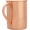 Copper Mules Rame Moscow Mule tazza di rame pantofole - Realizzato a mano in 100% puro rame - Finitura liscia - no Liner per la salute Ayurveda - manico rivettato per un colore contiene fino a 453,6 gram - bonus eBook