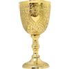RW REPLICA WAREHOUSE Calice da calice in ottone massiccio vintage dorato calice romano calice calice di re artù bicchiere da vino vintage bicchieri di vino di re artù - regalo rinascimentale medievale