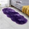 Tomifine Faux Lana Pelliccia Tappeto, Soffice Shaggy Della Pelliccia Imitazione Tappeti Longhair Effetto Pelliccia Divano Letto, Usato per Camera da Letto Decorazione (50 x 100 cm,Viola)