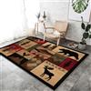 Generic Tappeto Salotto Astratto Giuntura Geometria Animale Cervo, Tappeto Stampato Pelo Corto, Antiscivolo 140 x 200 cm, Lavabile, Unisex, Soggiorno