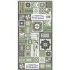 Panorama Tappeto Vinile Cucina Bagno - Varie Dimensioni - (Cucina Collage Piastrelle Verde 80x150 cm)