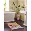 RugVista Bisous, Tappetino da bagno, Moderni, 60 x 90 cm, Rettangolare, Pelo corto, Soggiorno, Camera letto, Corridoio, Lavabile in lavatrice, Multicolore