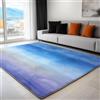 Generic Tappeto a Pelo Corto super morbido Elegante Texture Sfumato, Tappeti decorativi per soggiorno e camera da letto, 120 x 170 cm, Tappeto Blu-Viola Antiscivolo Lavabile