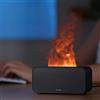 EasyByMall Diffusore di aromi FLAME, per diffusore di oli essenziali, umidificatore USB con 7 colori per fiamma, per camera da letto, casa, (nero)