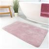 Homie Living Tappeto da bagno, morbido pelo, antiscivolo, lavabile, Porto Azzurro (70 x 120 cm, rosa)