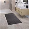 Paco Home Tappeto Bagno Tappetino Da Bagno Tappeto Doccia Shaggy Antiscivolo Morbido Lavabile Motivo Monocolore, Dimensione:60x100 cm, Colore:Antracite
