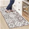 NivellPublicitari Tappeto Vinile - (120x60 cm Marrone) - Tappeto cucina, Tappeto Passatoia Cucina Antimacchia, tappeti cucina - Tappeto Antiscivolo Lavabile
