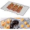 Generic Confezione da 2 griglie di raffreddamento per cottura, resistenti e a filo stretto per cucinare, arrostire, grigliare, asciugare, adatte al forno, adatte a mezze teglie (40 x 24,9 x 2,5 cm)