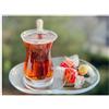 Topkapi - Set da tè turco da 6 pezzi Elif-Sultan per 2 persone │ 2 bicchieri da tè, 2 sottobicchieri ovali e 2 cucchiaini da tè │ Serie Sen & Ben - Confezionato in modo sicuro - Lavabile in