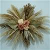 YN HI FLOWER YN HI Boho - Decorazione da parete con erba della pampa essiccata con rose e foglie di palma, decorazione per la casa e regali unici (raccolto di blush)