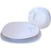 Omniacasa Set di Piatti Ink Painting Da Tavola in Porcellana Resistente Design Moderno, 18 Pezzi Per 6 Persone, Bianco e Grigio, Per Uso Quotidiano, Per Lavastoviglie.