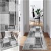 Mogetal Tappeto passatoia astratto lungo, per camera da letto, camera da letto, motivo geometrico, antiscivolo, lavabile, 110 x 200 cm, durevole, in poliestere, al metro