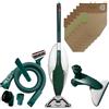 PIESSEONLINE Aspirapolvere Folletto VK131 -REVISIONATA- + Spazzola HD CON RUOTE, Ideale Per Tutti i Pavimenti, Cavo Estraibile 7m, 3 Velocità, Filtro HEPA, Pronta all'Uso + 2 ANNI SACCHETTI + KIT TUBI