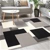 Mazovia Tappeto Moderno - Morbido Pelo Corto - Tappeto da Salotto Oeko-Tex - Tappeto per Ingresso Camera, Da Letto, Cucina, il Soggiorno - Collezione ATENA - Grigio 130 x 190 cm