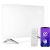 Klarstein Pannelli Radianti Infrarossi 720W - Parete o Indipendente, WiFi, Touch & App, Termostato, Timer, Sicurezza Bambini, IP43, Vetro, Riscaldamento a Infrarossi 14m², Bianco