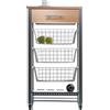DON HIERRO Carrello da cucina con cestelli, cassetto e portabottiglie DIANA