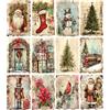 Craft Kreatively Carta di Riso Vintage per Natale, 20 x 26,5 cm (6 Fogli) - 6 Fogli per Decoupage per Collage, Media Mista, Creazione di Biglietti e Artigianato, Decoupage di Craft Kreatively
